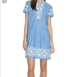 Madewell sunstitch chambray dress  size medium